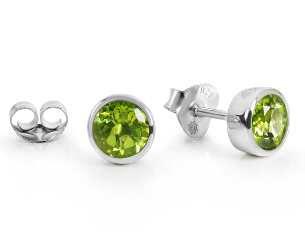 925 Sterling Silber Ohrstecker mit Peridot