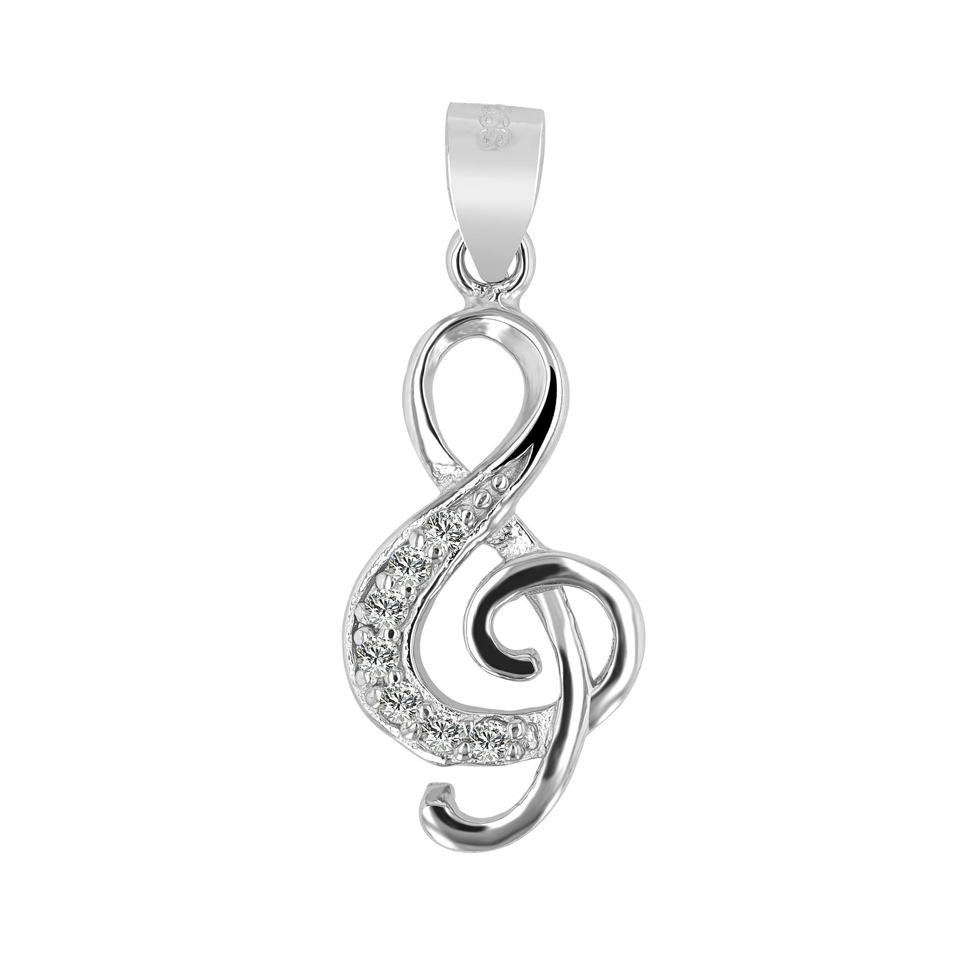 Damen Anhänger aus 925 Silber mit Zirkonia