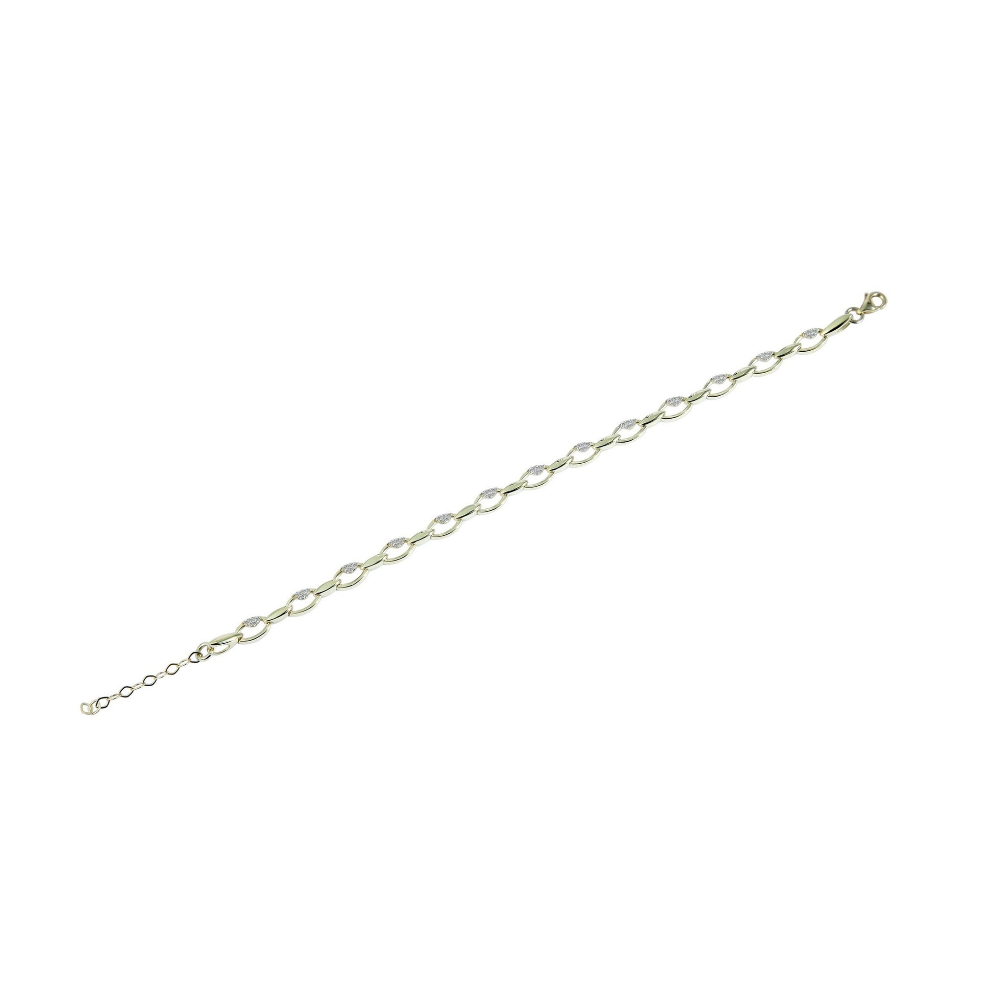 Damen Armband aus 333 Gold mit Zirkonia 17 cm