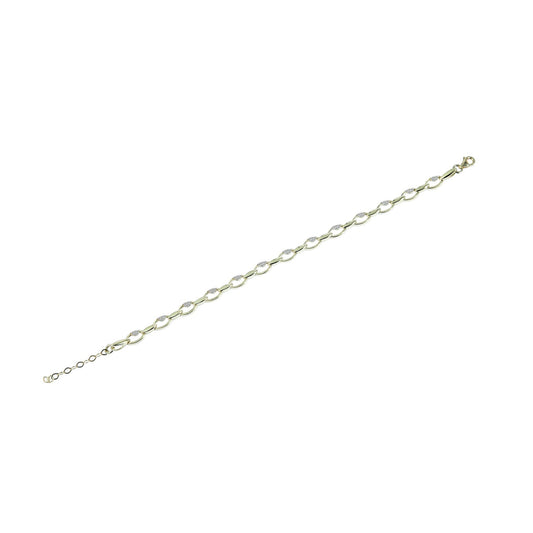 Damen Armband aus 333 Gold mit Zirkonia 17 cm