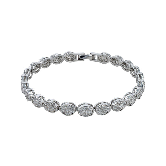 Damen Armband aus 925 Silber mit Zirkonia 19 cm