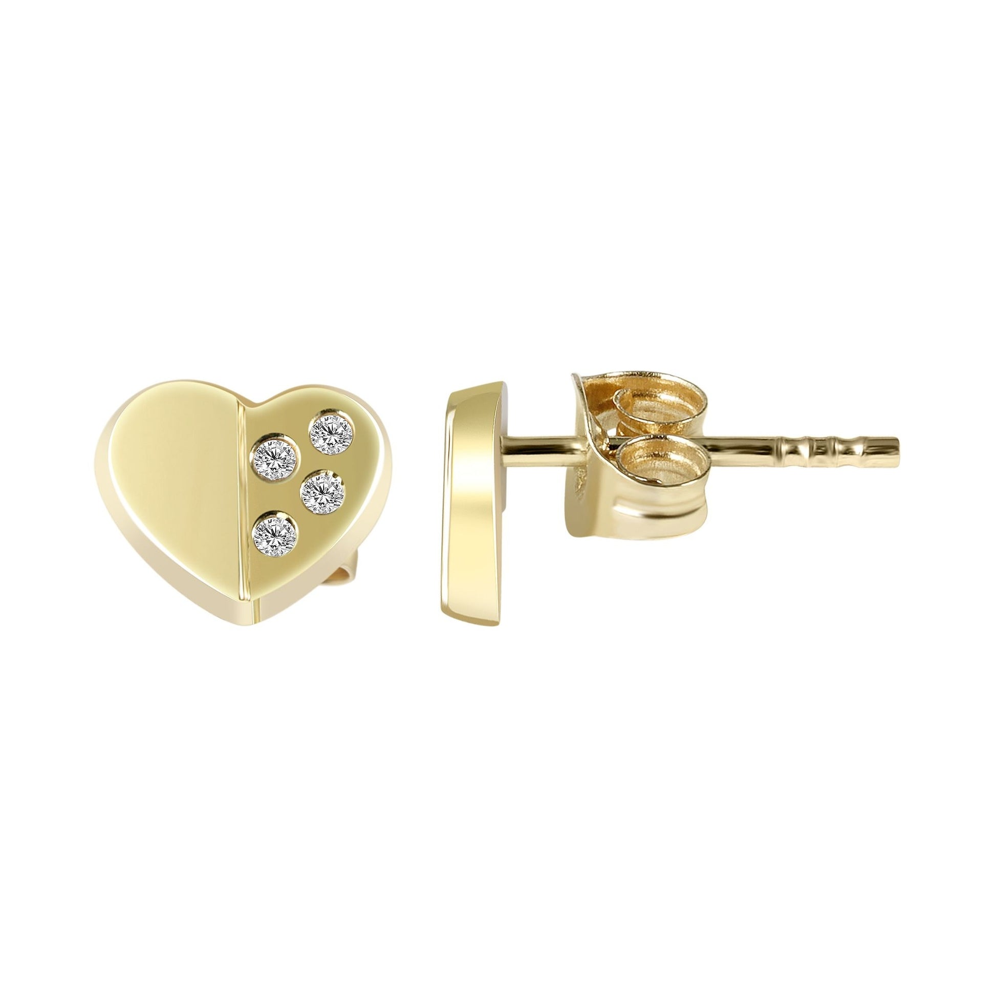 Damen Ohrringe – Ohrstecker aus 333 Gold mit Zirkonia