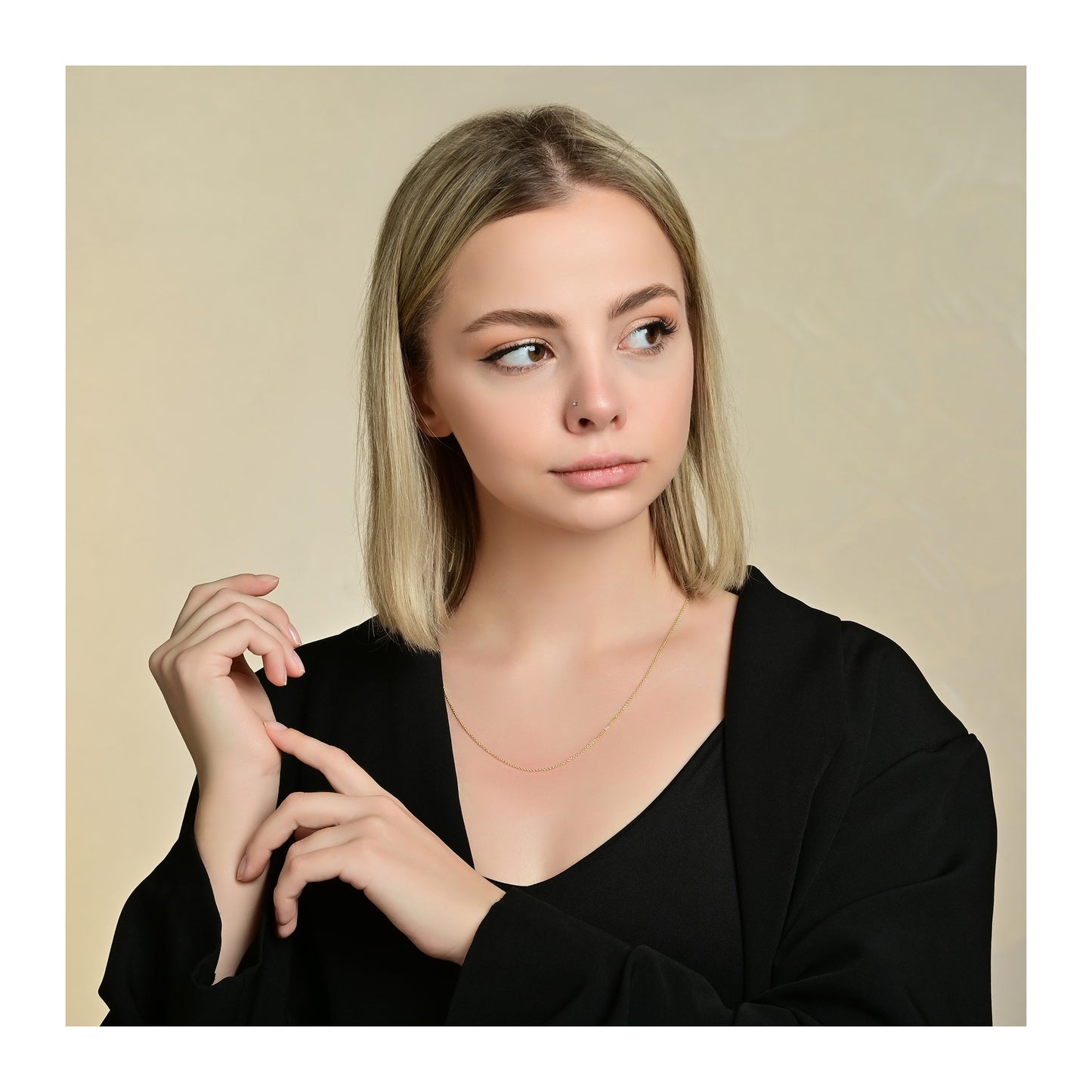 Unisex Halskette – Ankerkette aus 333 Gold 50 cm
