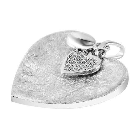 Damen Anhänger – Herz Herzanhänger aus 925 Silber mit Zirkonia
