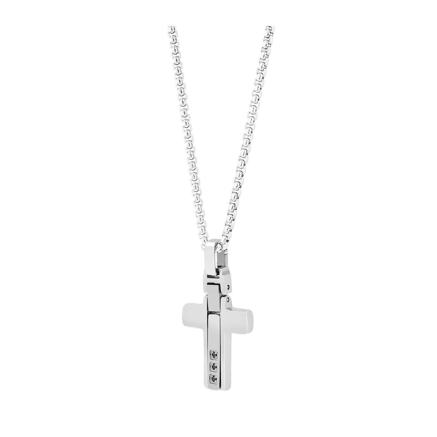 Unisex Halskette mit Anhänger – Kreuz aus Edelstahl