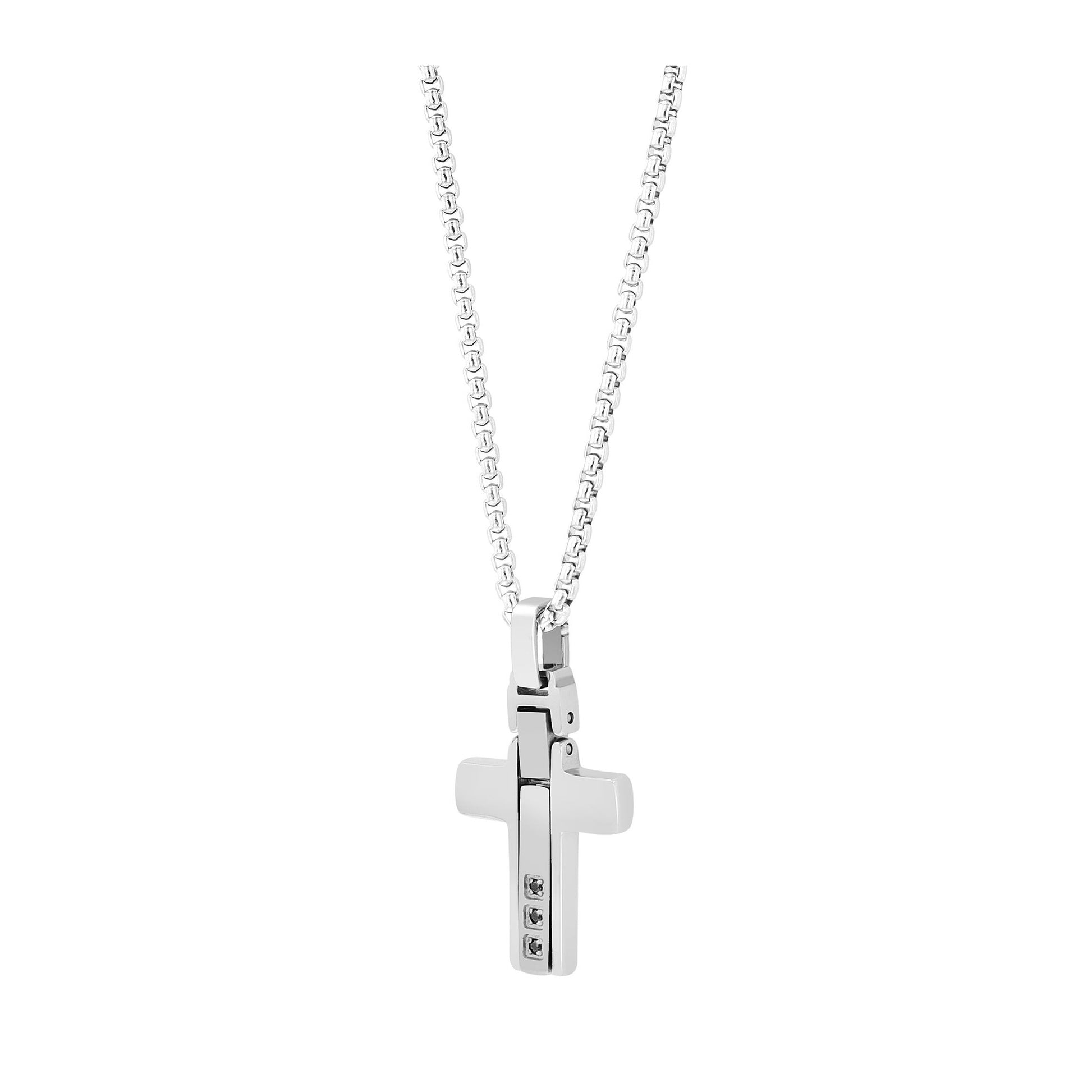 Unisex Halskette mit Anhänger – Kreuz aus Edelstahl