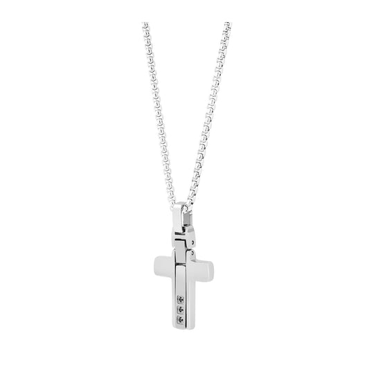 Unisex Halskette mit Anhänger – Kreuz aus Edelstahl