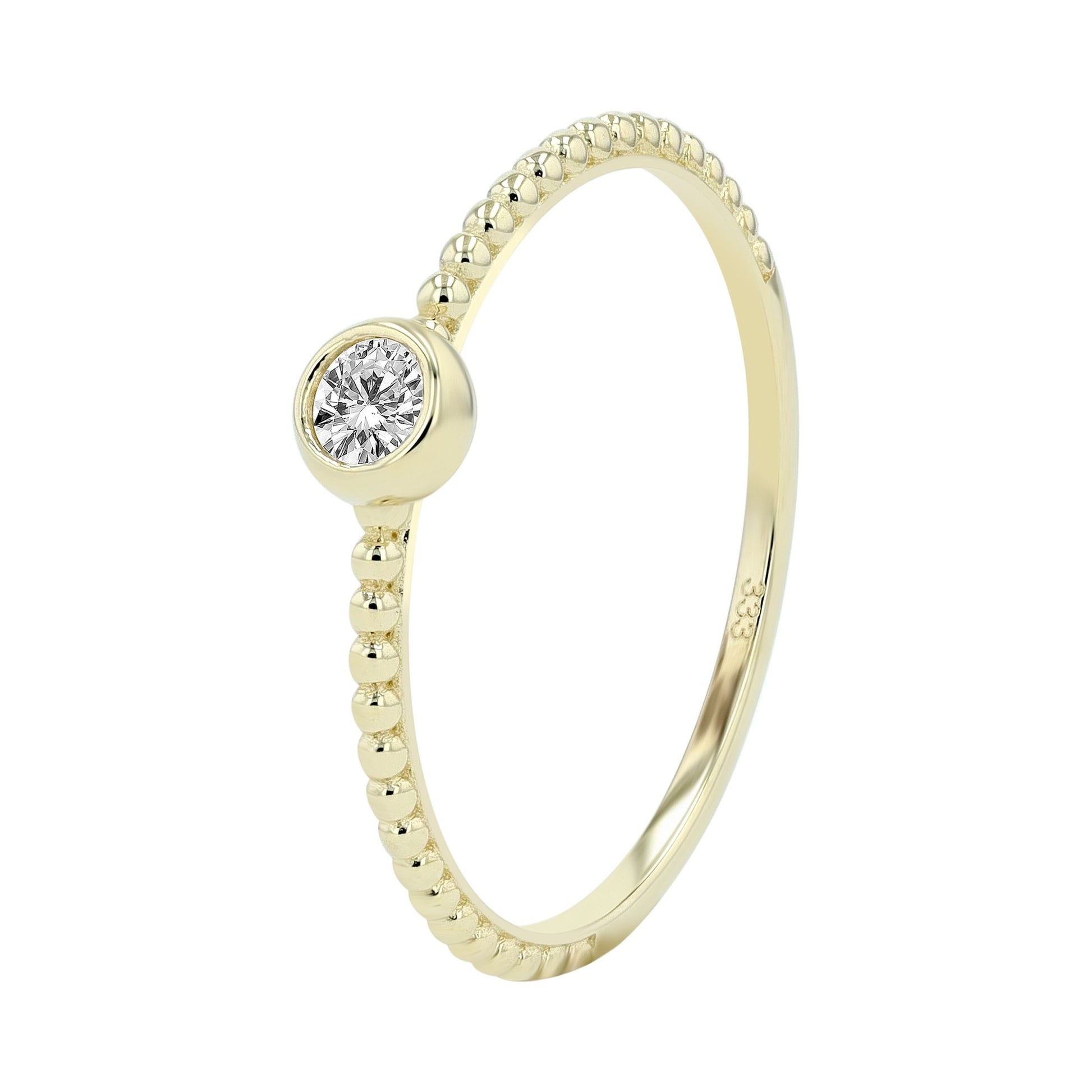 Damen Ring aus 333 Gold mit Zirkonia