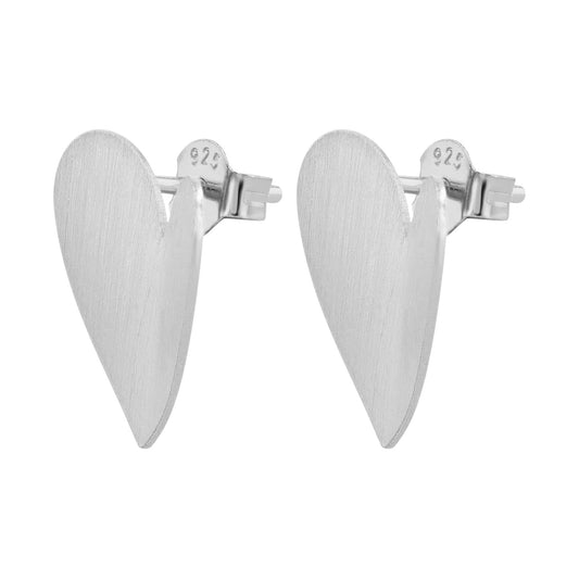 Damen Ohrringe – Ohrstecker Herz aus 925 Silber