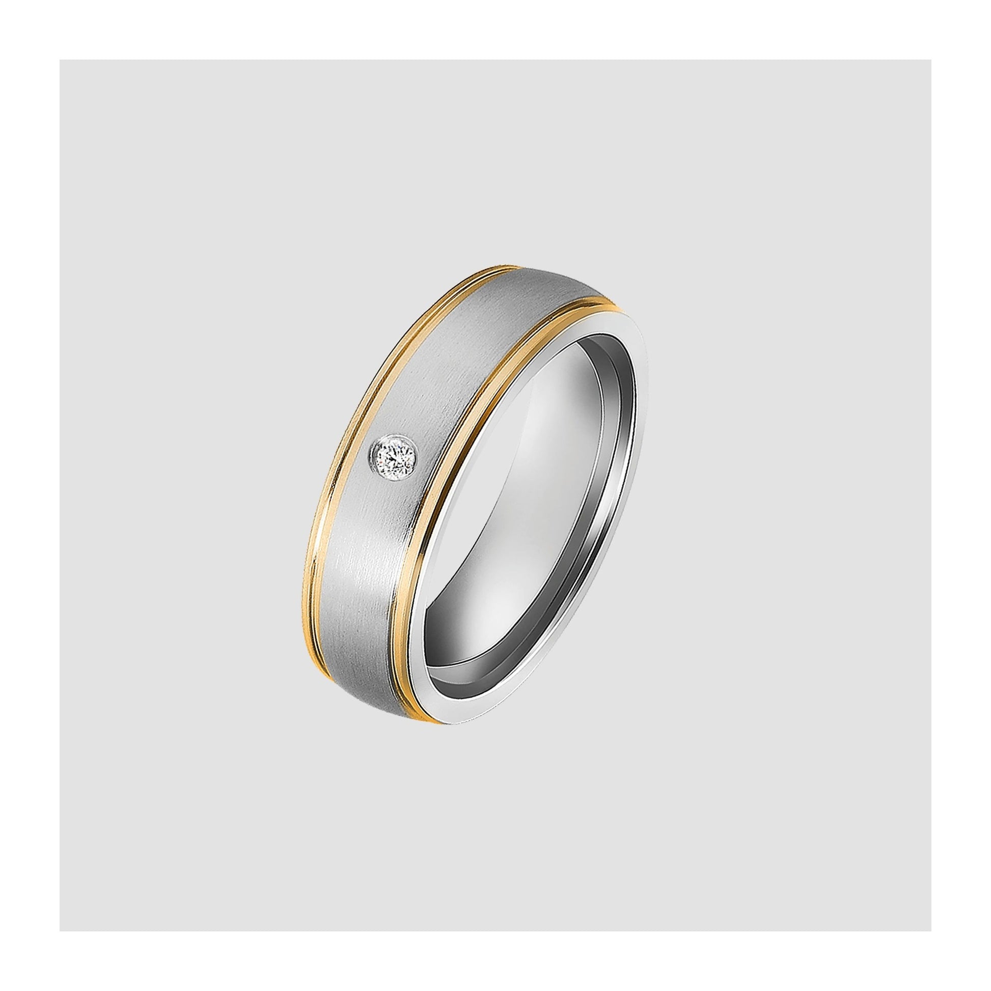 Damen Ring aus Edelstahl mit Strass Steinchen
