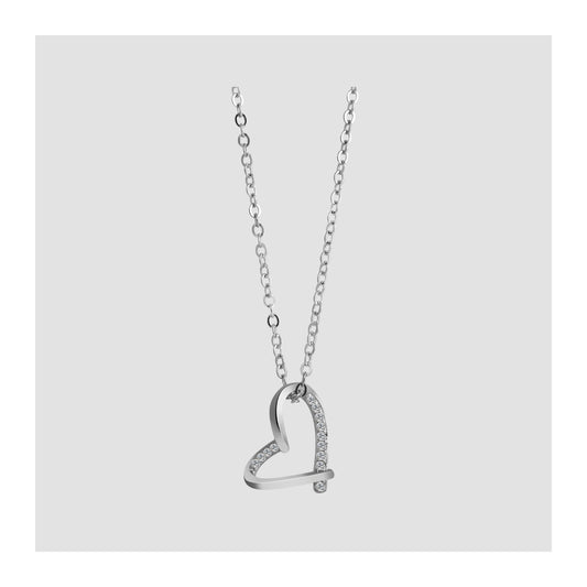 Damen Halskette mit Anhänger – Herz aus 925 Silber