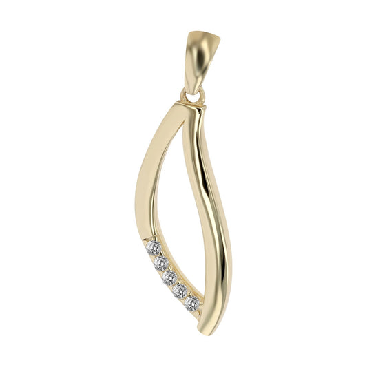 Damen Anhänger aus 925 Silber mit Zirkonia