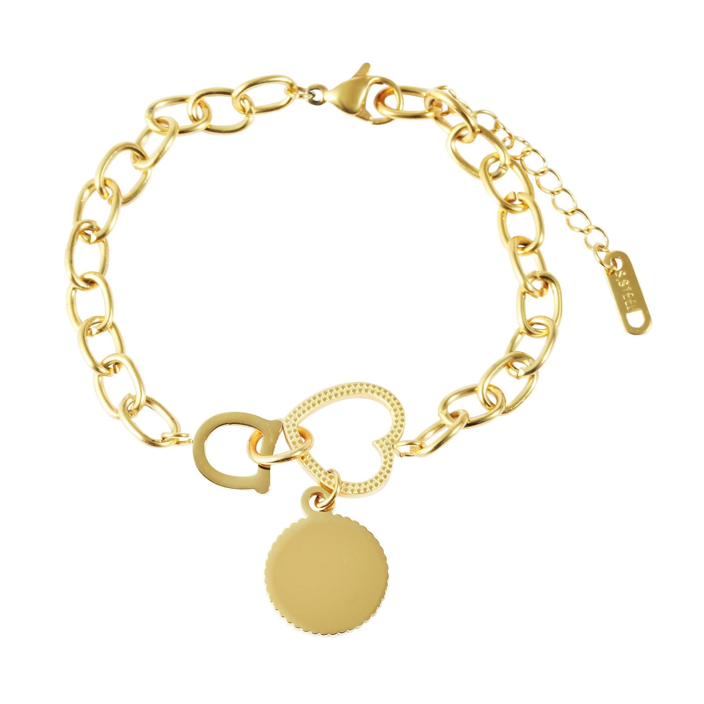 Damen Armband aus Edelstahl 17+3 cm
