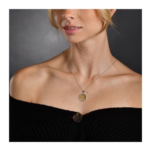 Damen Anhänger – Lebensbaumanhänger aus 925 Silber mit Zirkonia