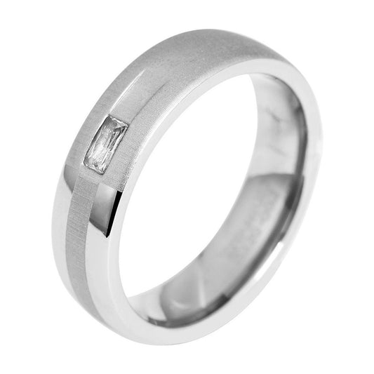 Damen Ring aus Titan mit Strass Steinchen