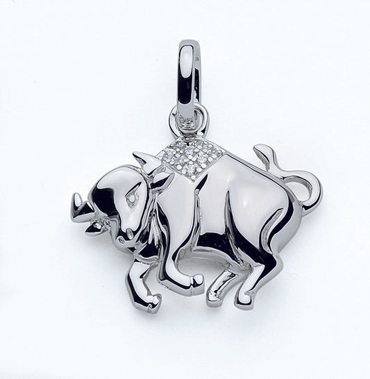 Adelia´s 925 Silber Sternzeichen Anhänger Stier mit Zirkonia