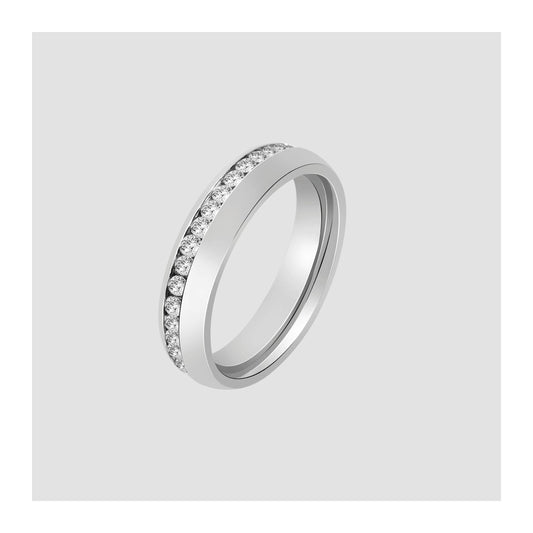 Damen Ring aus Edelstahl mit Strass Steinchen