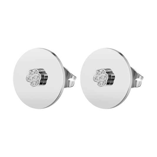 Damen Ohrringe – Ohrstecker aus Edelstahl mit Strass Steinchen