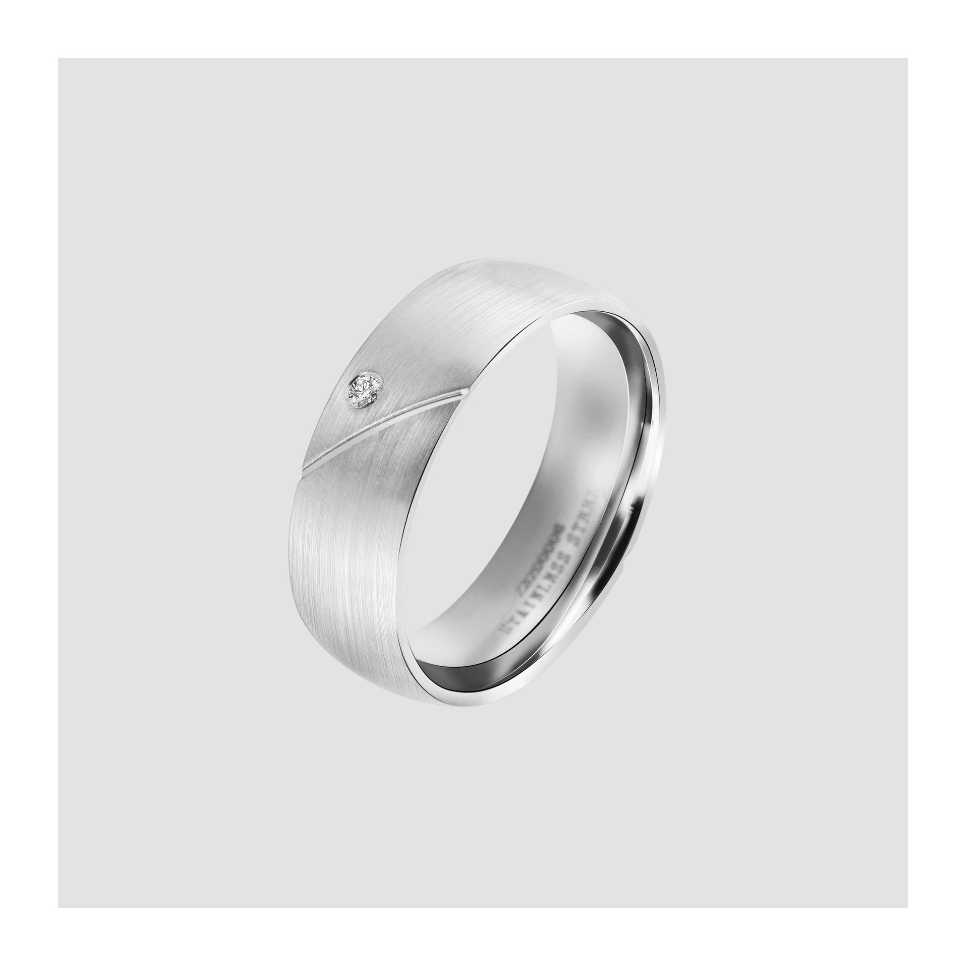 Damen Ring aus Edelstahl mit Strass Steinchen