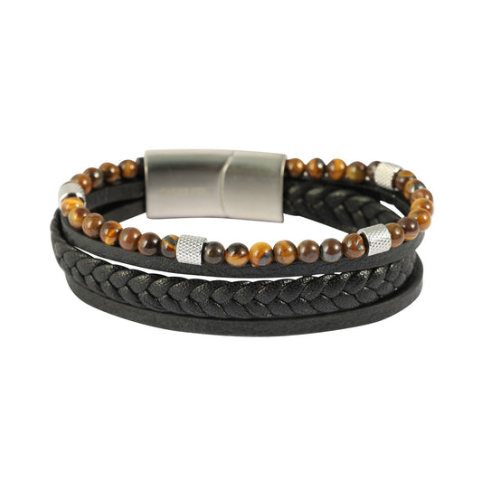 Herren Armband – Lederarmband aus Leder 21 cm