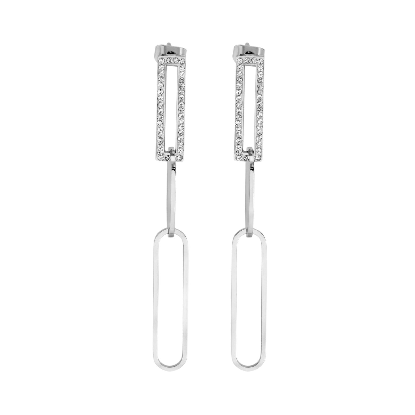 Damen Ohrringe – Ohrstecker aus Edelstahl mit Strass