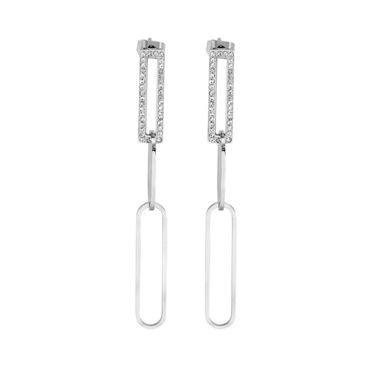 Damen Ohrringe – Ohrstecker aus Edelstahl mit Strass