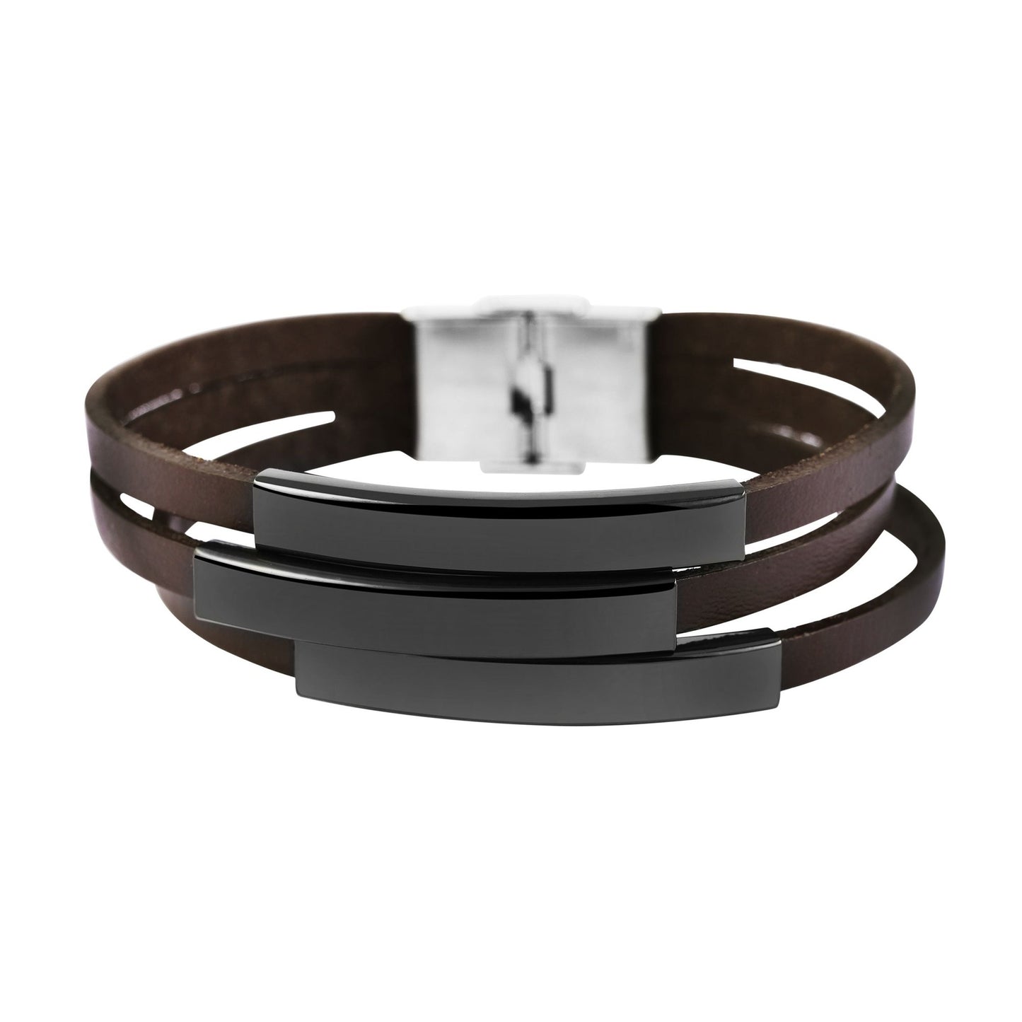 Unisex Armband aus Leder 21,5 cm