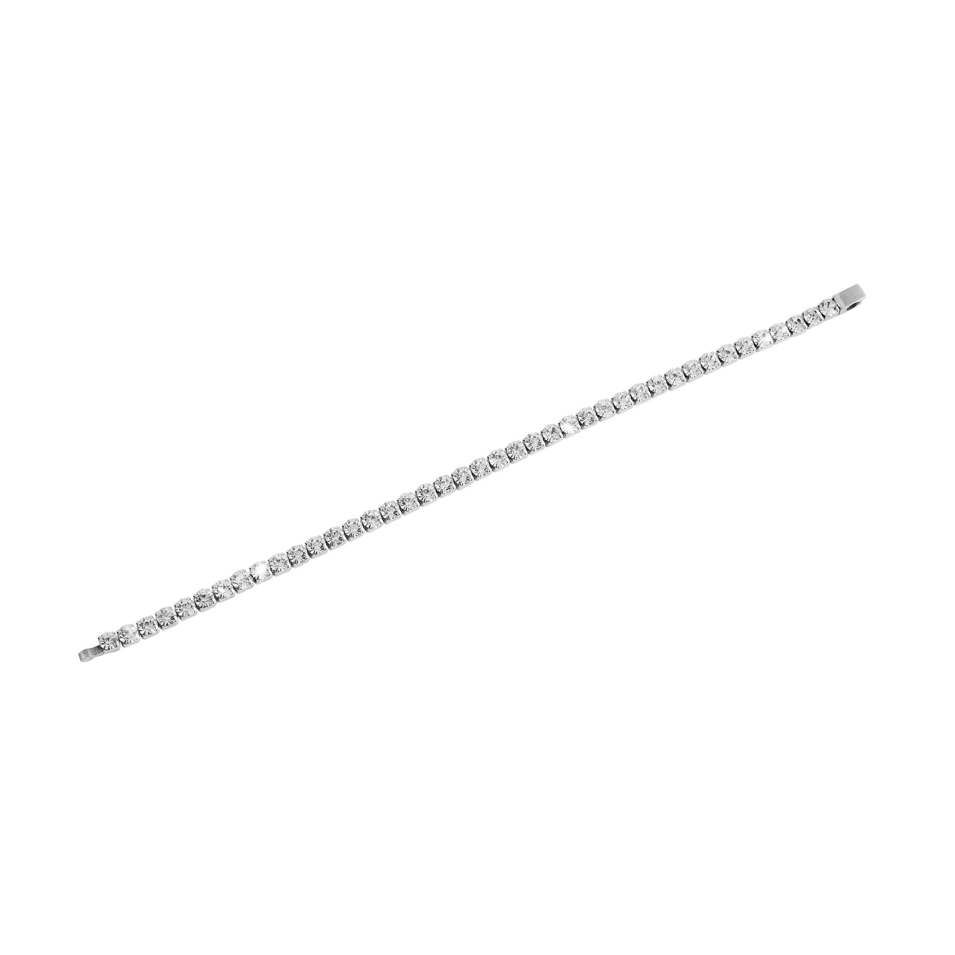 Damen Armband – Gliederarmband aus Edelstahl mit Strass 21 cm