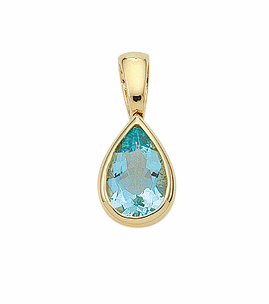 Adelia´s 585 Gold Anhänger mit Aquamarin