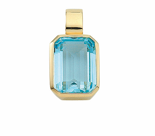 Adelia´s 585 Gold Anhänger mit Aquamarin