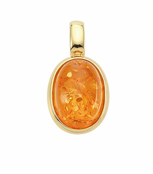 Adelia´s 585 Gold Anhänger mit Bernstein