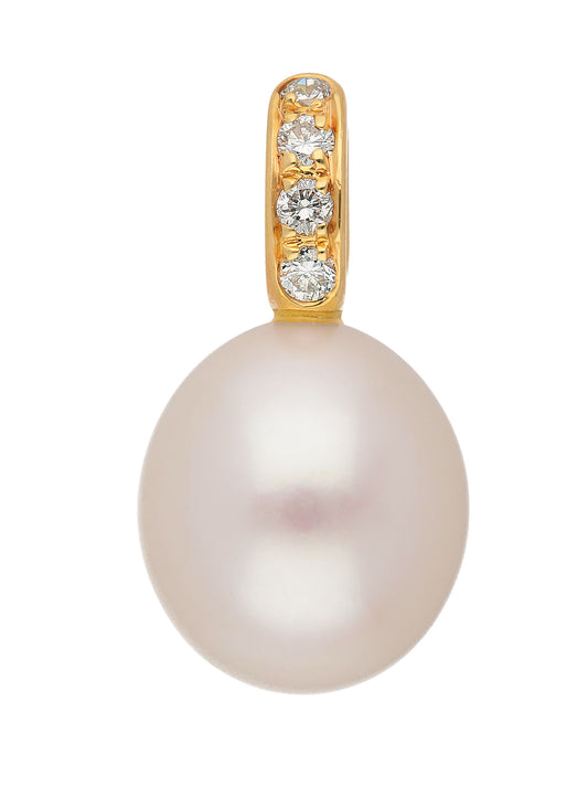 Adelia´s 585 Gold Anhänger mit Diamant und Süßwasserperle
