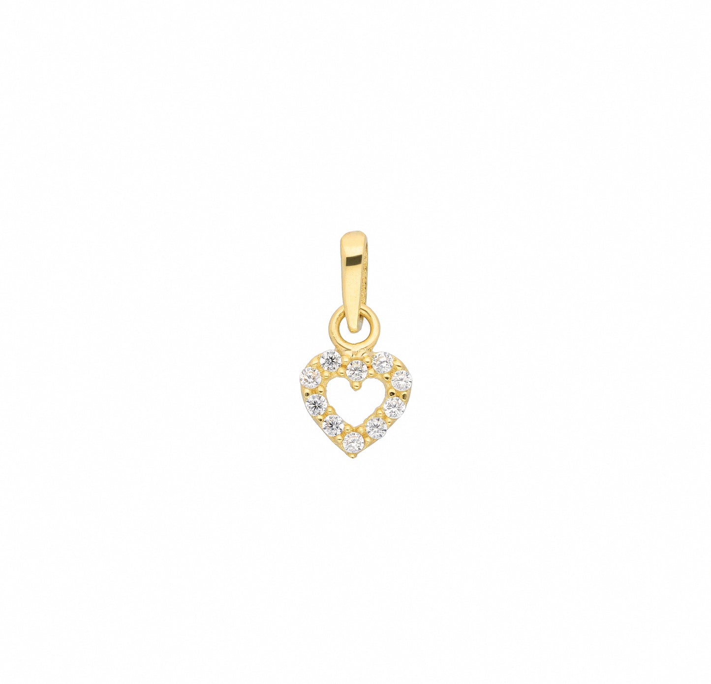 Adelia´s 333 Gold Anhänger Herz mit Zirkonia