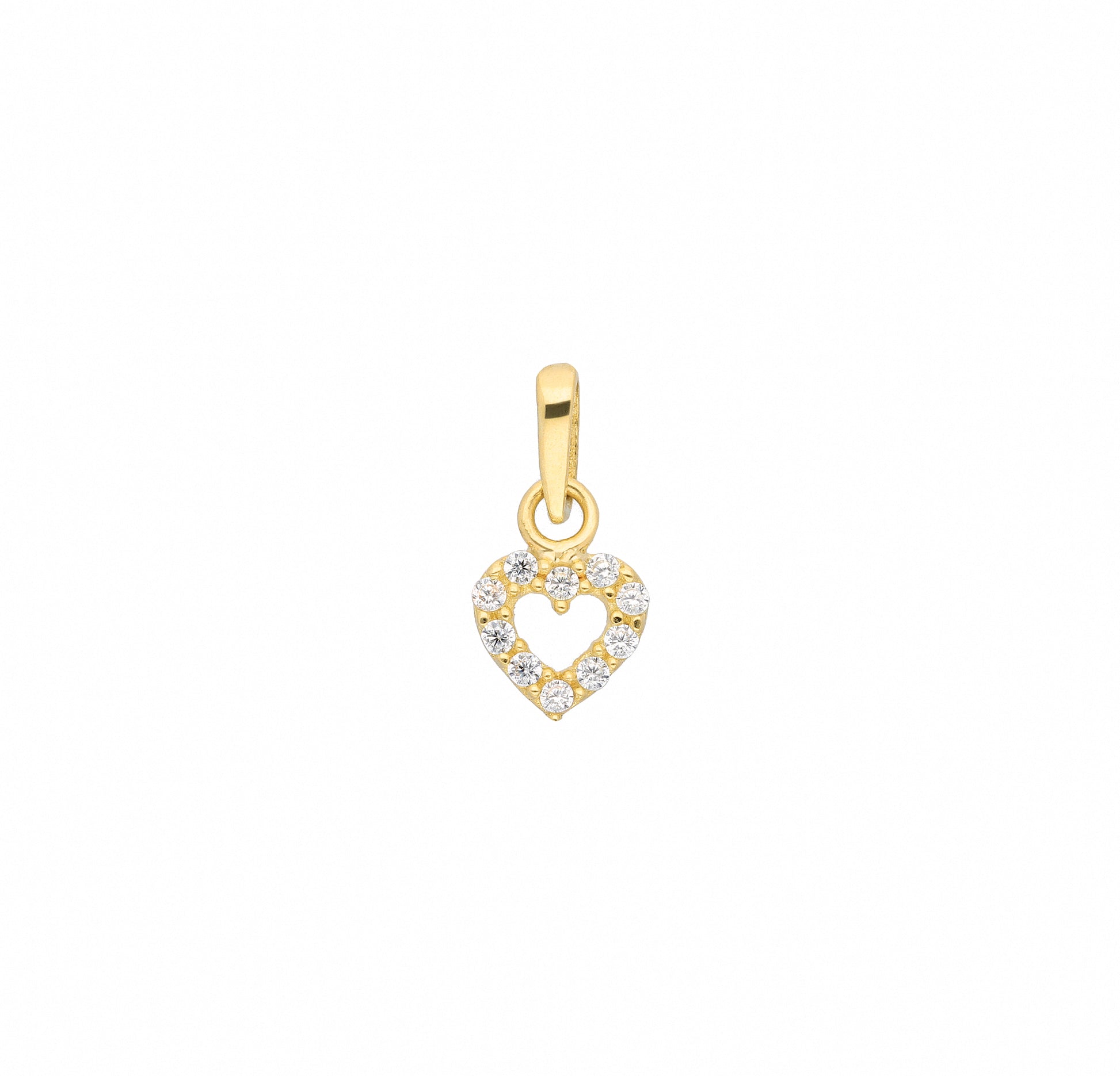 Adelia´s 333 Gold Anhänger Herz mit Zirkonia