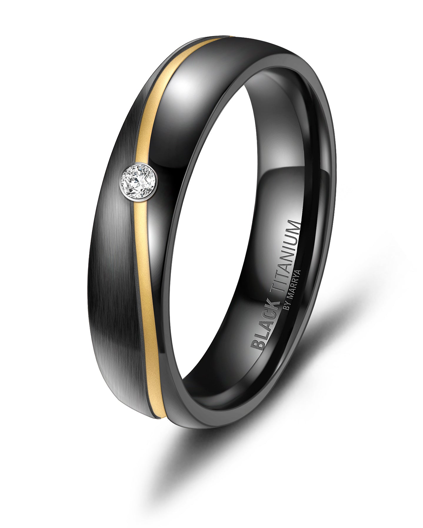 Black Titanium - Zirkonium Trauring Ehering Partnerring