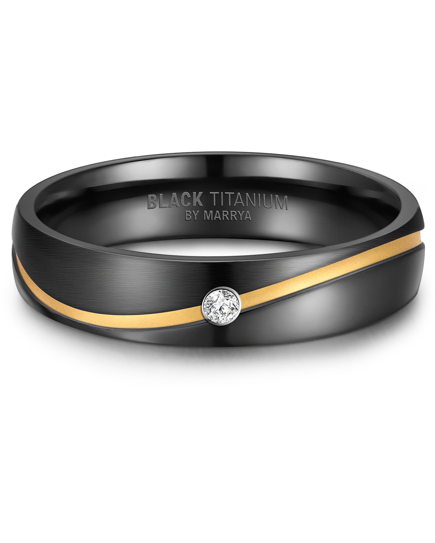 Black Titanium - Zirkonium Trauring Ehering Partnerring