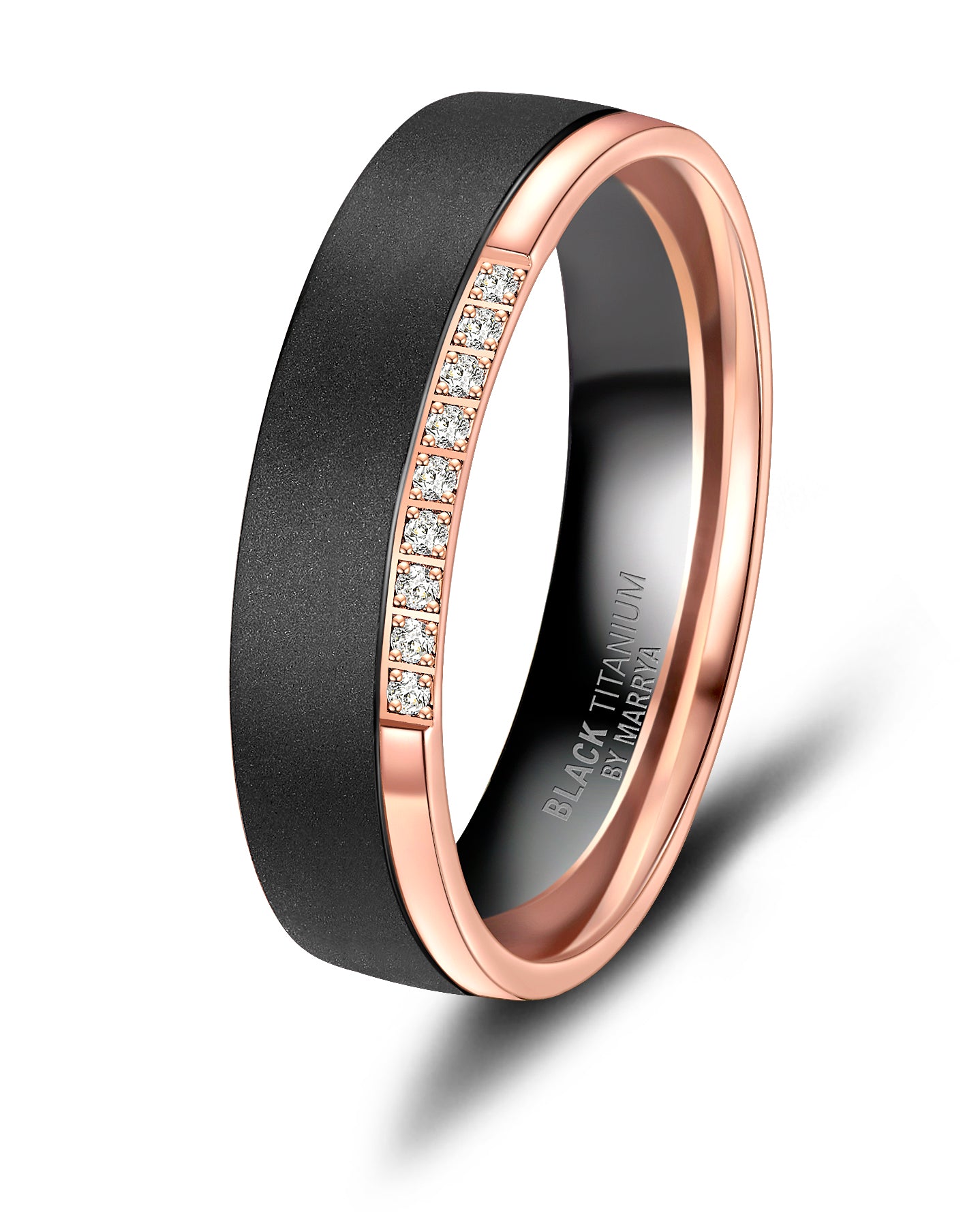 Black Titanium - Zirkonium Trauring Ehering Partnerring