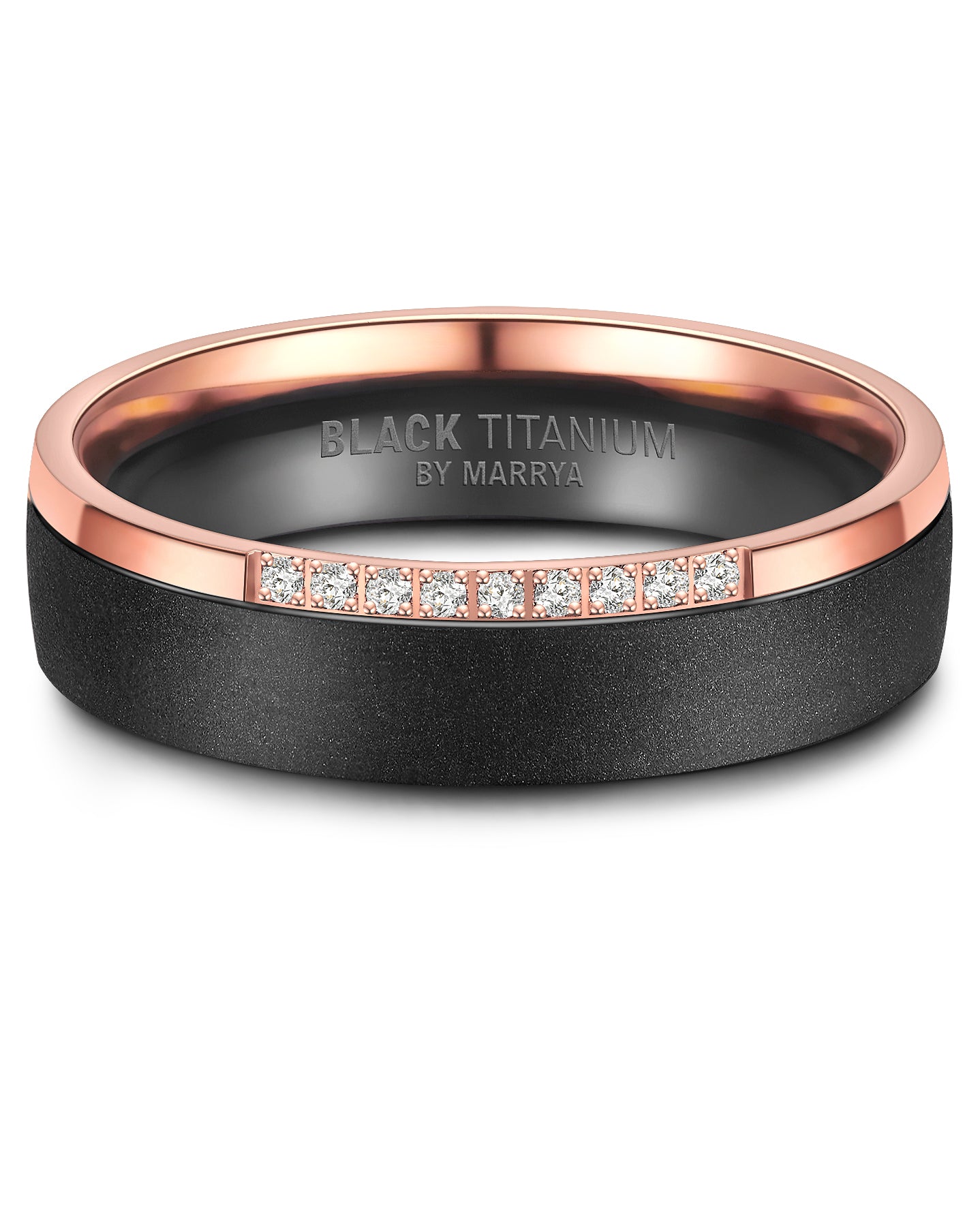 Black Titanium - Zirkonium Trauring Ehering Partnerring