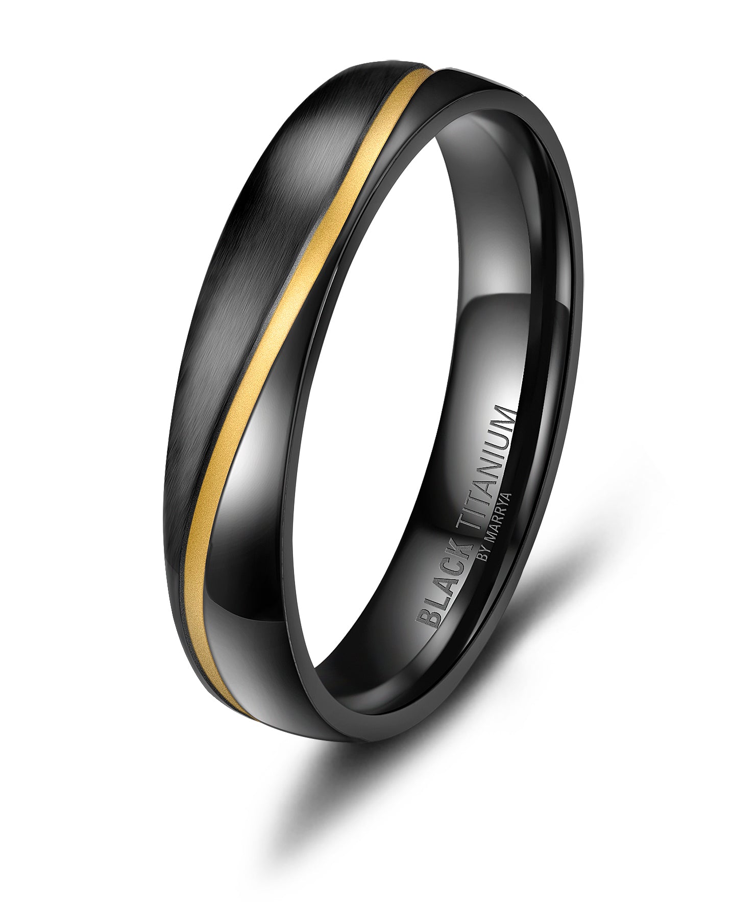 Black Titanium - Zirkonium Trauring Ehering Partnerring