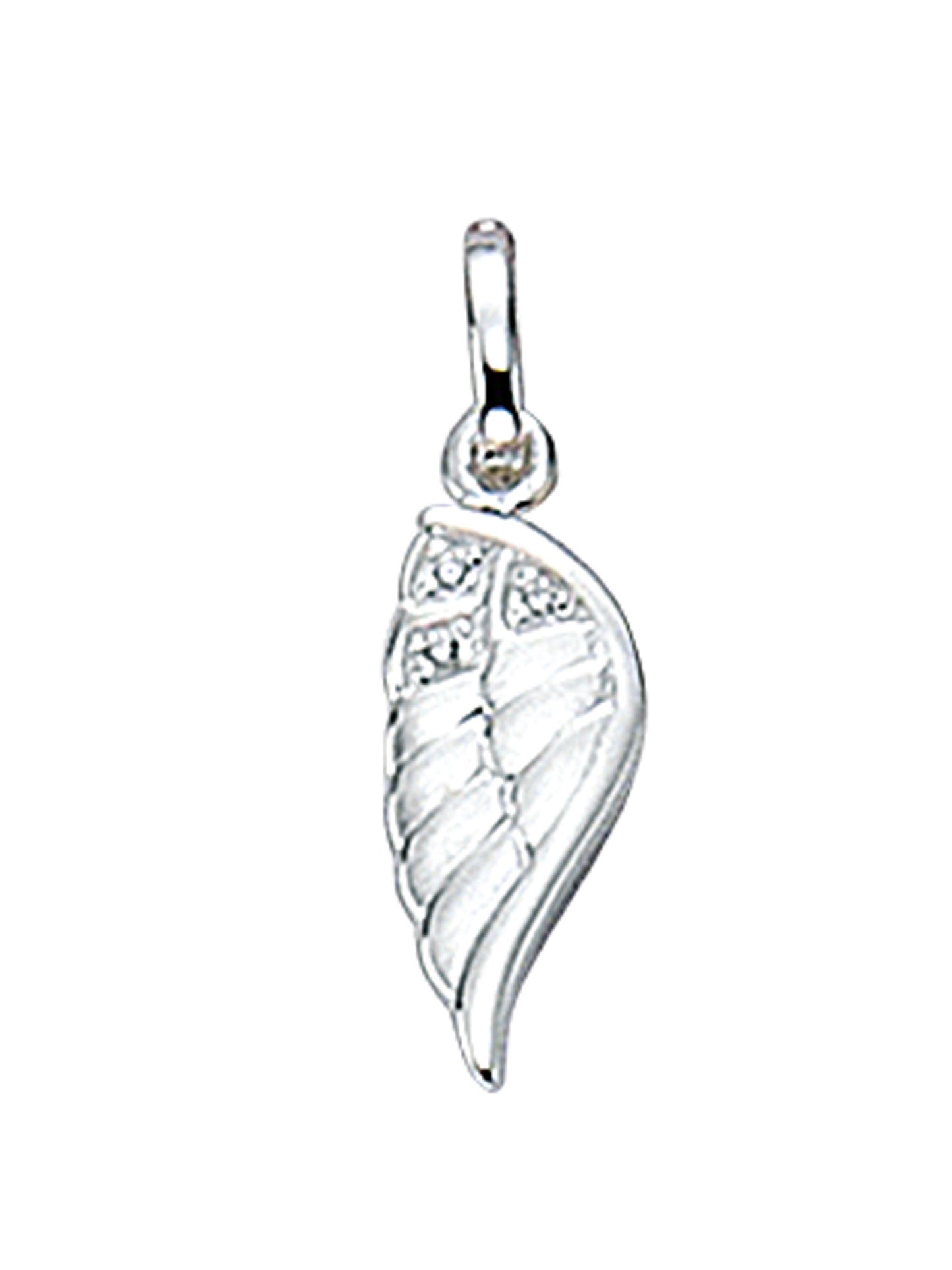 Adelia´s 925 Silber Charms Anhänger Fluegel mit Zirkonia