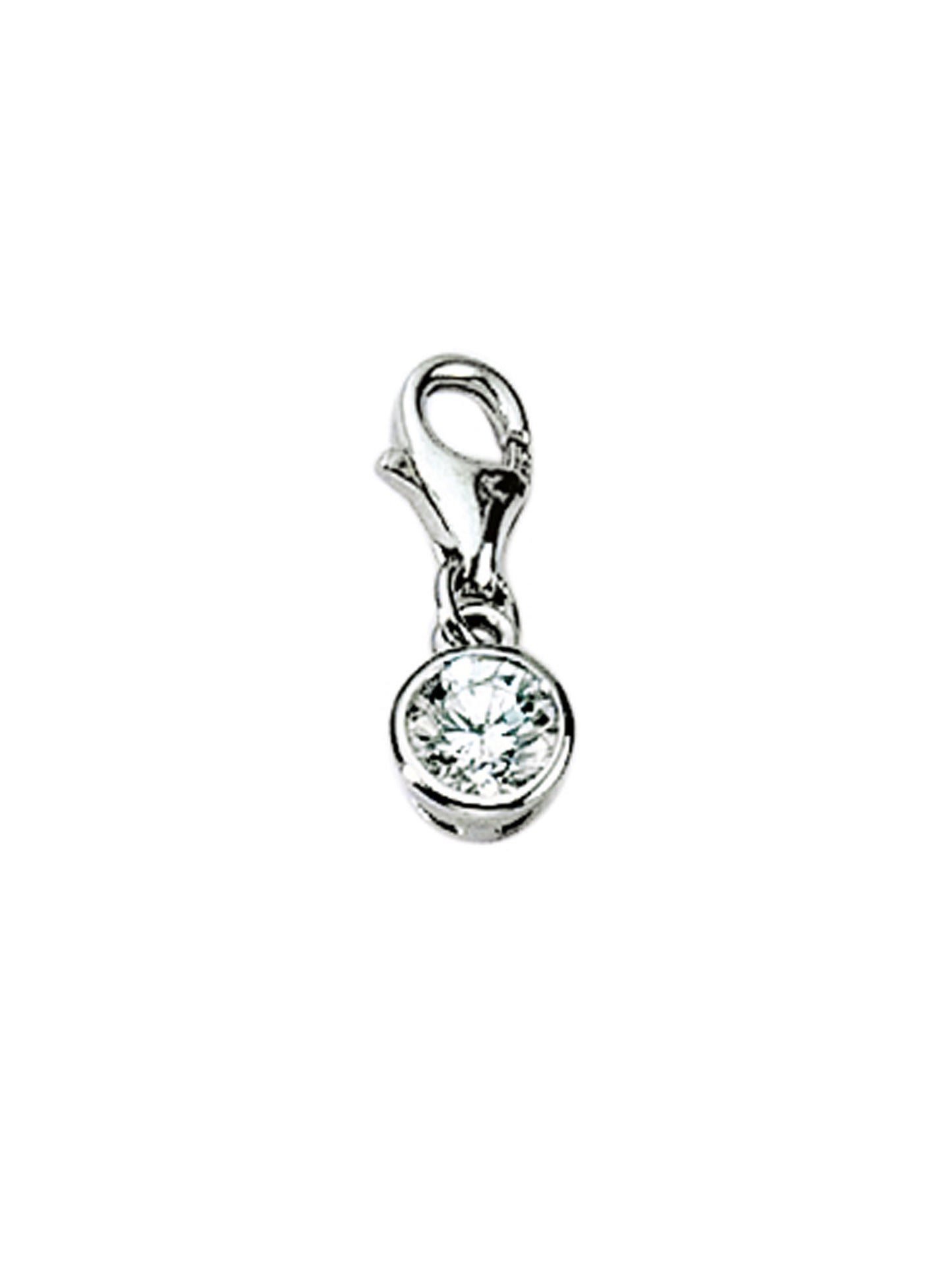 Adelia´s 925 Silber Charms Anhänger Zarge mit Zirkonia