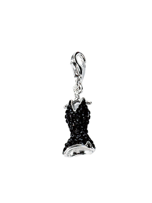 Adelia´s 925 Silber Charms Anhänger Kleid mit Glasstein