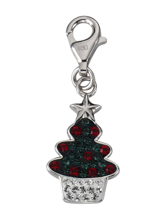 Adelia´s 925 Silber Charms Anhänger Baum mit Glasstein