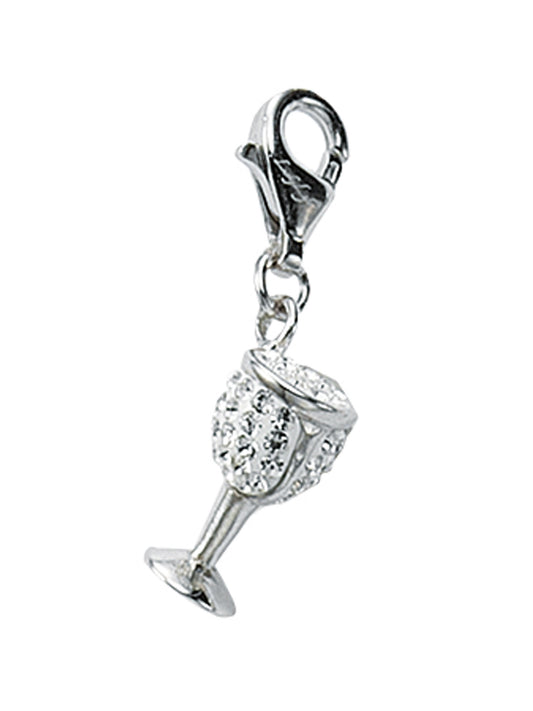 Adelia´s 925 Silber Charms Anhänger mit Glasstein