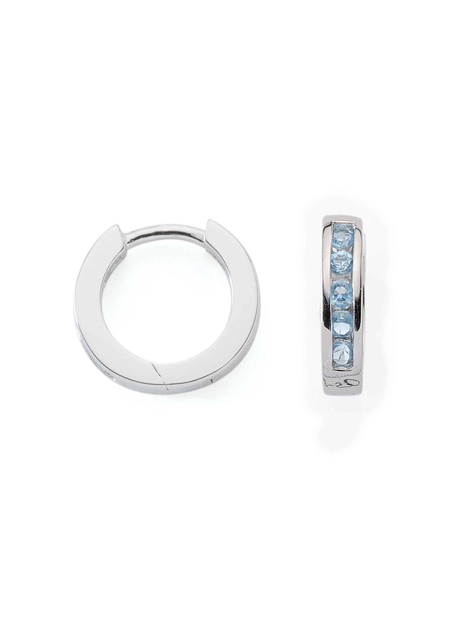 Adelia´s 925 Silber Ohrringe   Creolen mit Zirkonia Ø 12,3 mm