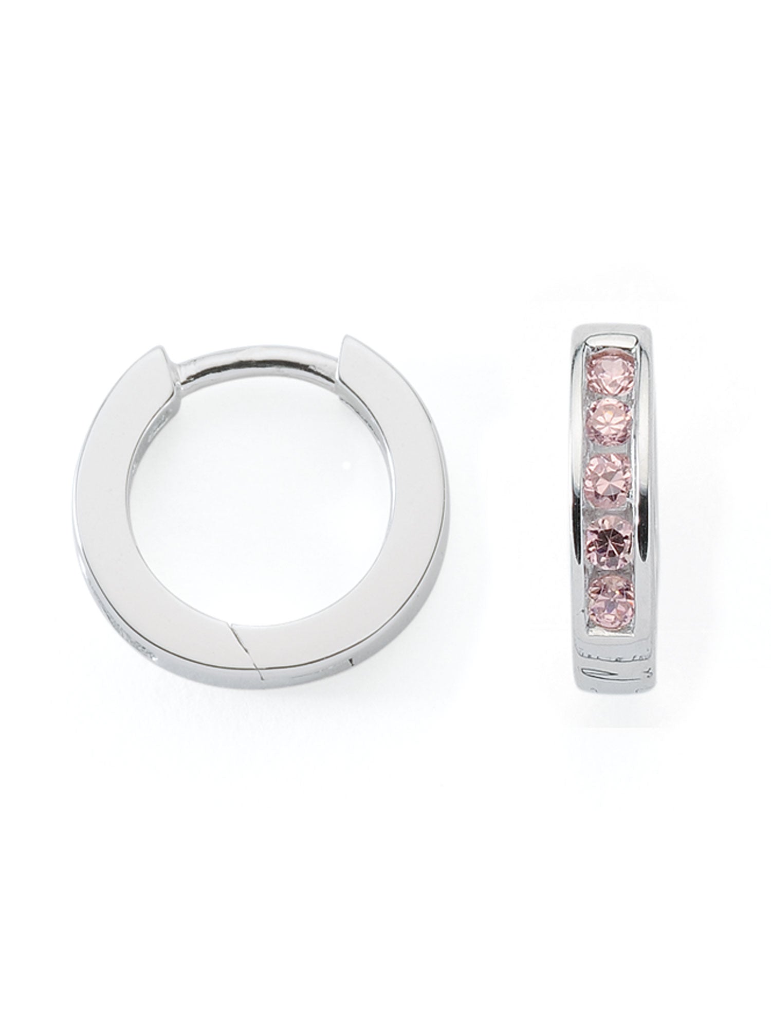 Adelia´s 925 Silber Ohrringe   Creolen mit Zirkonia Ø 12,2 mm