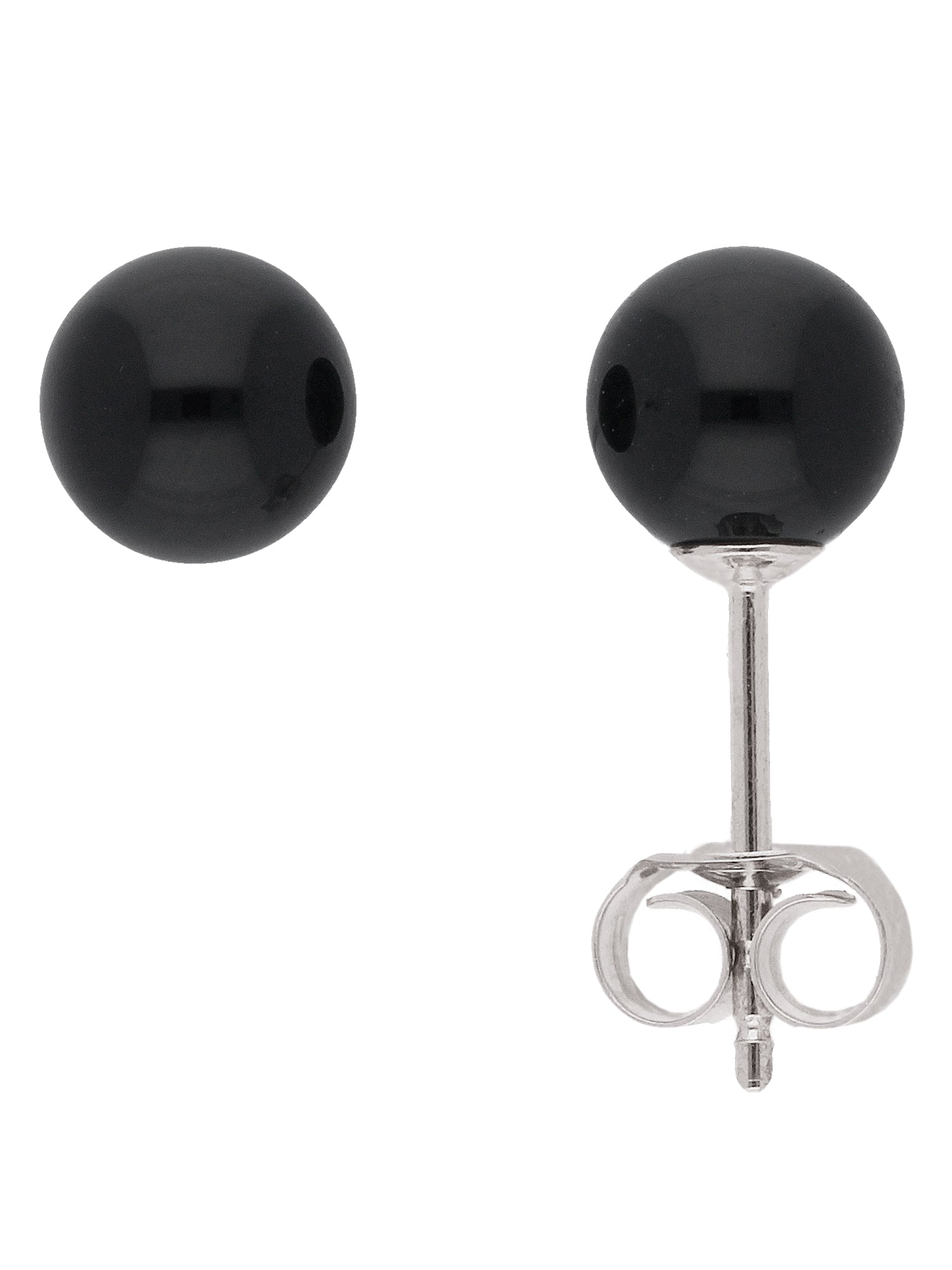 Adelia´s 925 Silber Ohrringe   Ohrstecker mit Onyx Ø 6,5 mm