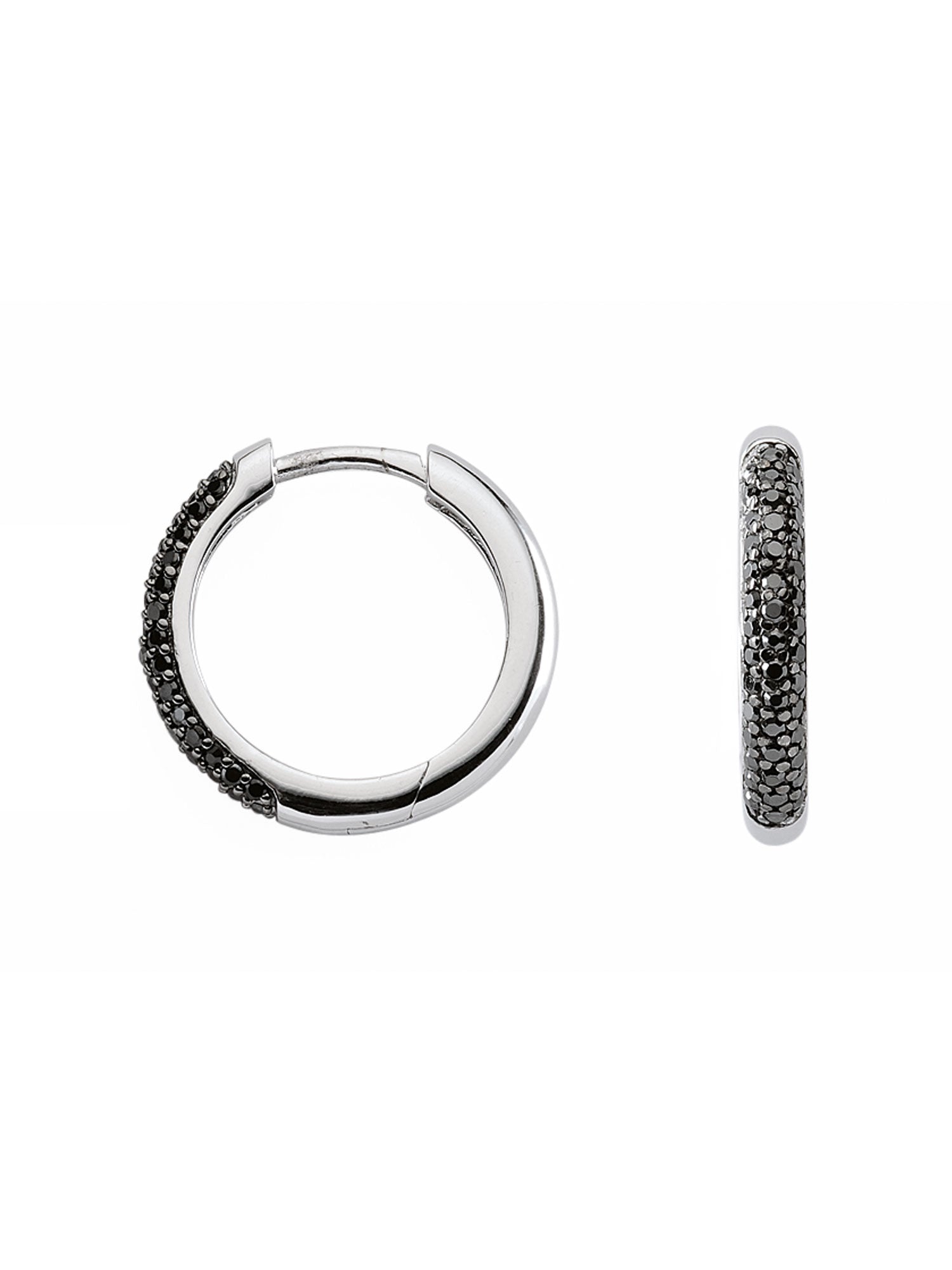 Adelia´s 925 Silber Ohrringe   Creolen mit Zirkonia Ø 18,4 mm