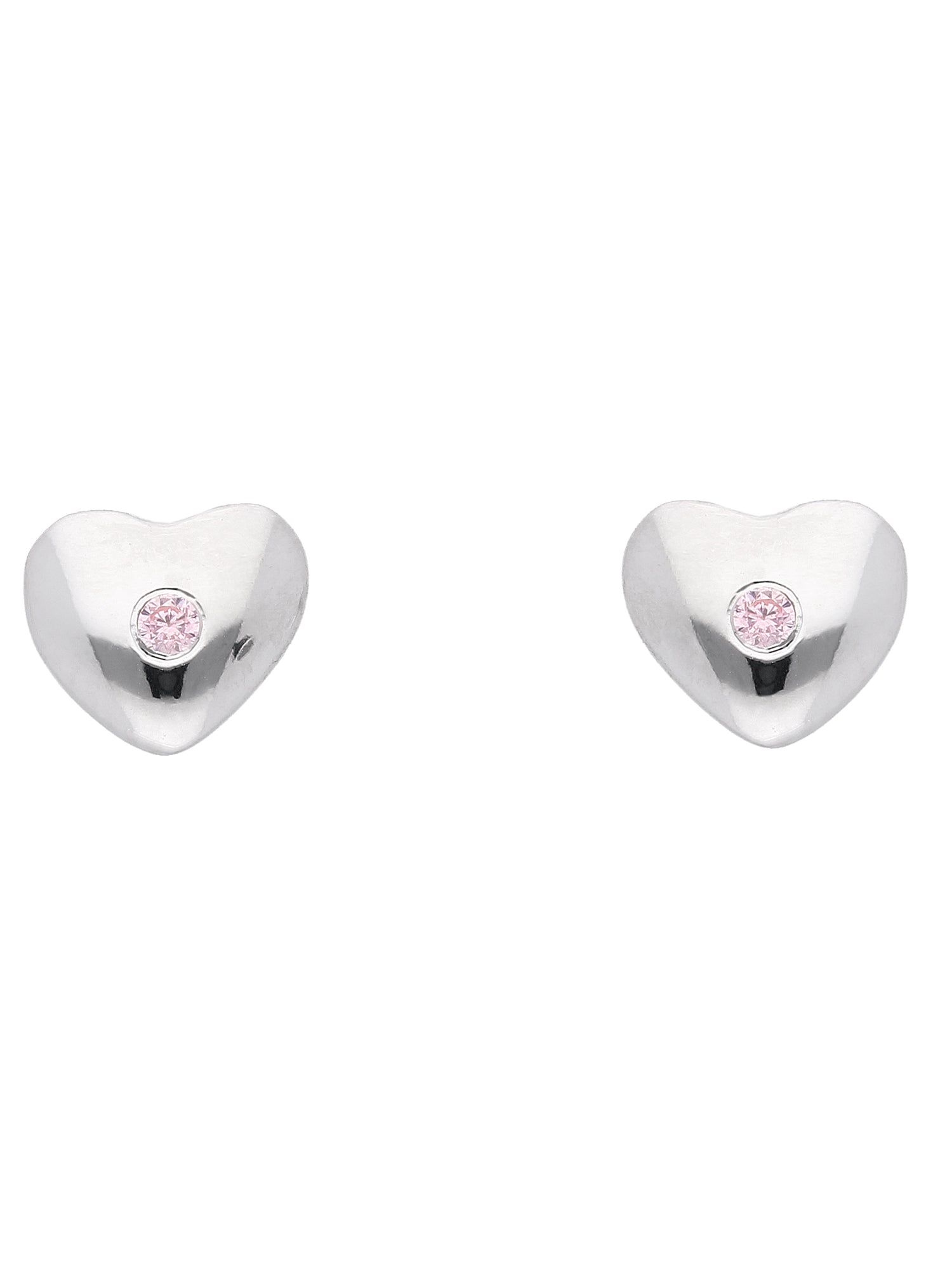 Adelia´s 925 Silber Ohrringe   Ohrstecker Herz mit Zirkonia
