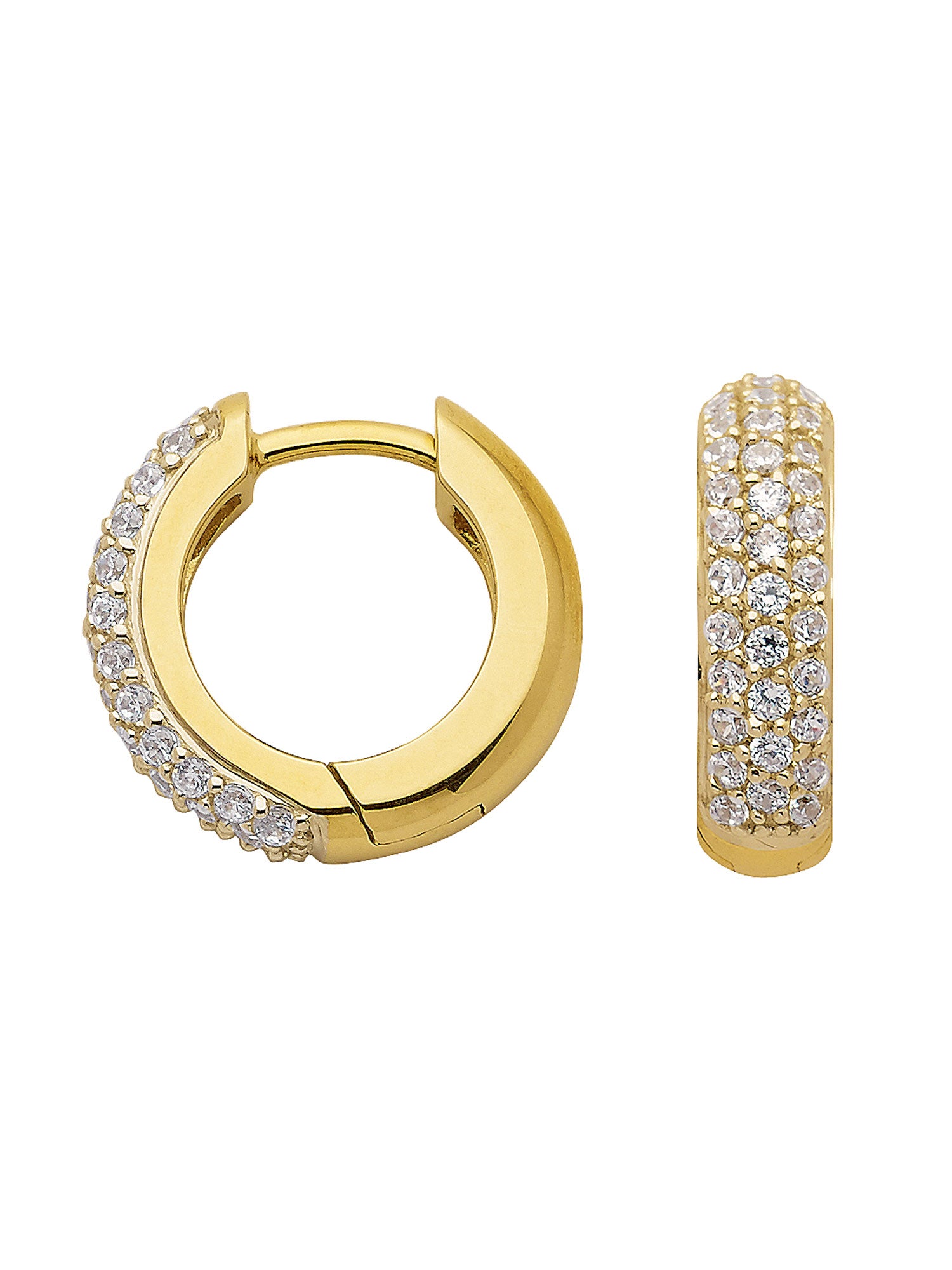 Adelia´s 333 Gold Ohrringe   Creolen mit Zirkonia Ø 13,9 mm